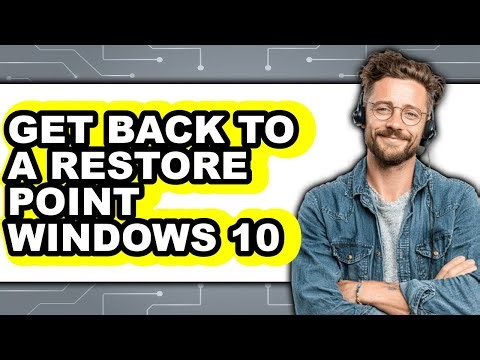 How to Get Back to a Restore Point Windows 10 (only Way)