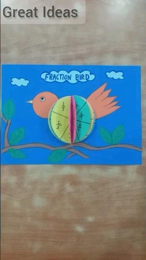 Fraction Bird Activity | Fraction Album | Maths project | Fraction TLM | Maths TLM #fractionactivity