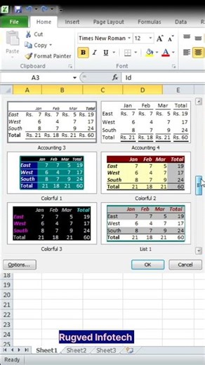💥Interview Questions Table Formatting One click💥simple trick in Excel💥