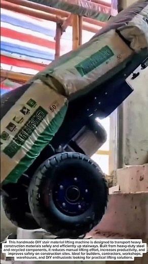 Amazing DIY Stair Material Lift | Genius Construction Lifting Machine