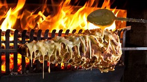 A rare cake that’s cooked on a spit