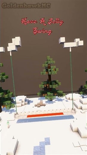 Animated Candy Cane Swing Build in Minecraft! 🍬🎄