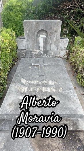Alberto Moravia (1907-1990) Writer. Pincherle. The Indifferent. Boredom. Two Women. Tomb. Rome