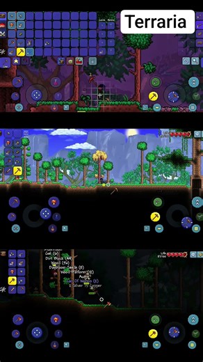 morning, evening & nights.fight , collect and improve. terraria gameplay.#gameplay #terraria #mobile