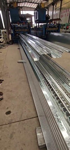 Sheet Metal Floor Deck Panel Roll Forming Machine Working in Client Workshop