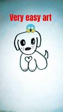 How To Draw A Cute puppy 🐶 ||Very East Puppy Drawing Tutorial #drawing #tutorial #shorts