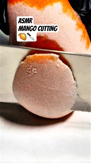👉 ASMR FROZEN MANGO CUTTING 🥭🔪 #shorts #asmr #satisfying