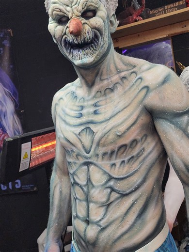 Would You Trust This Snowman? #hauntedhouse #makeupartist #airbrush