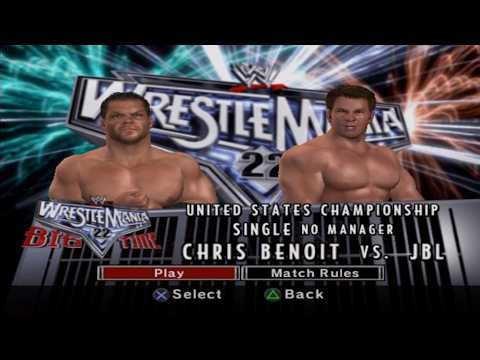 Chris Benoit vs. JBL WWE WrestleMania 22 (SVR 2007)