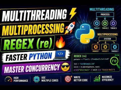 Master Multithreading, Multiprocessing & Regex in Python 🔥