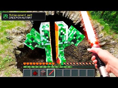 Minecraft in Real Life POV ~ GIANT CREEPER MUTANT BOSS / Realistic Minecraft Real POV