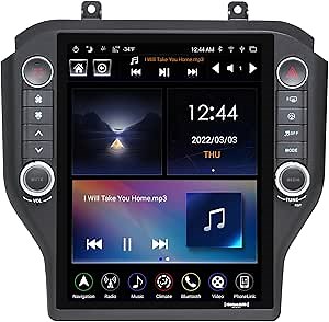 LINKSWELL GEN5 12.1 Inch Touchscreen Car Stereo for Mustang 2015-2023 Android 9 Radio Replacement Head Unit Multimedia Player T-Style Radio for Mustang with Wireless CarPlay/HDMI/Bluetooth