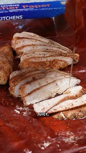 Juicy smoked chicken breast made easy with the help of Reynolds Kitchens® Butcher Paper. Try out the recipe below for your next meal -- you won't regret it. 😉 Ingredients: • 4 chicken breasts (skinless & boneless) • 2 tablespoons neutral oil • 2 tablespoons BBQ seasoning • 4 tablespoons unsalted butter, sliced into 8 thin pats Directions: 1. Preheat the smoker to 225°F 2. Prepare the chicken breasts by coating them in oil and BBQ seasoning. Allow them to rest while the smoker warms up to temper