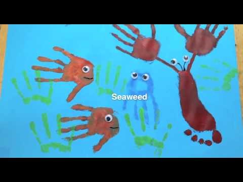 How to make a hands and feet ocean artwork