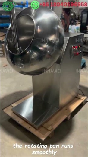 Small Chocolate Coating Pan Running Demo for Nuts and Candy Food Processing