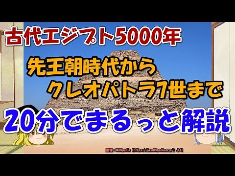 古代エジプト全史、王（ファラオ）中心の歴史を簡単にまとめ【ゆっくり解説世界史】