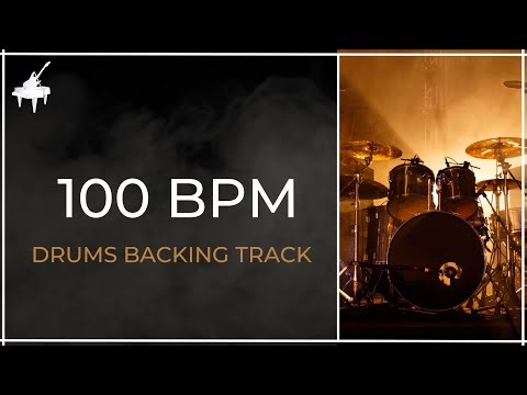 Simple Drum Beat | 4/4 | 100 BPM | Drums Backing Track for practise | For Guitar and Drums