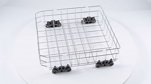 Stainless Steel W10728159 Dishwasher Lower Rack Replacement for KitchenAid Maytag Dishwasher Parts with Wheels W10525646 KDFE104DSS2 Lower Dishrack 22" x 20.7" Whirlpool Dishwasher Bottom Rack Drawer