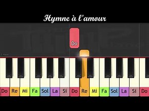 Apprendre au piano "Hymne à l'amour" d'Edith Piaf (très facile pour enfants ou débutants)
