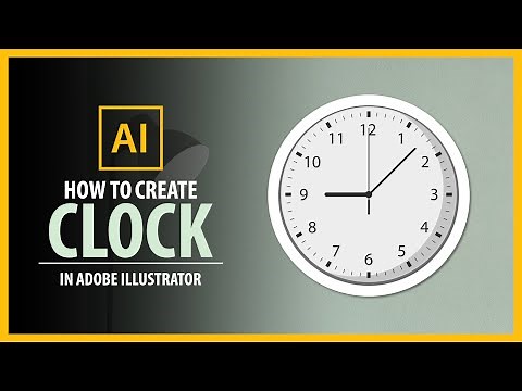 How to Design a Simple CLOCK in Adobe Illustrator - Vector Tutorial