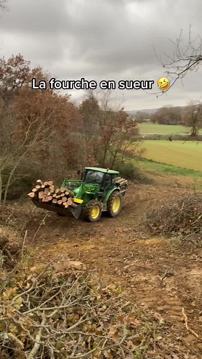 Il te fait un travail ce 5720 ! #johndeere #agriculture #5720 #bois #pourtoi #fyp