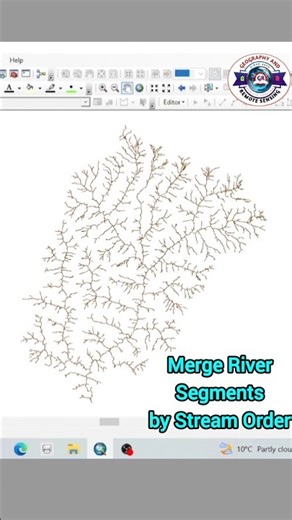 Merge River Segments by Stream Order #shorts