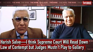 11K views · 210 reactions | In an interview to Karan Thapar, former attorney general Harish Salve spoke at length about the law of contempt with specific reference to two cases the top court is hearing – that of the comedian Kunal Kamra and the cartoonist Rachita Taneja. https://youtu.be/QNF-R_aCB2U | TheWire.in | Facebook