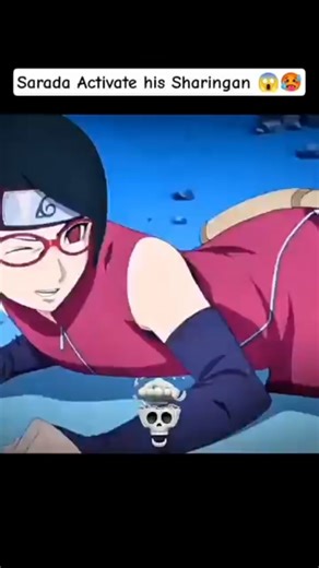 Sarada's initial active Sharingan #naruto #boruto
