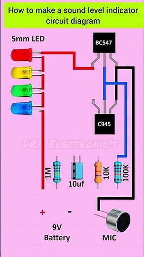 how to make a sound level indicator circuit diagram