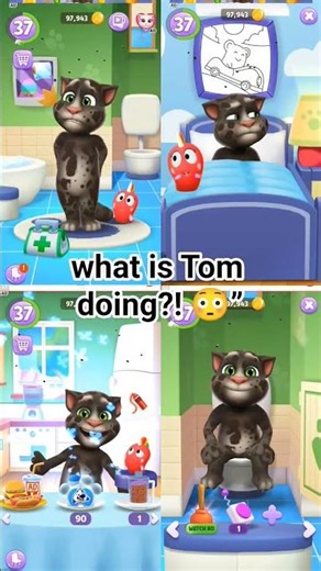 Tom Was Cheating While Bathing?! Then This Happened 🤯 #sleep #ytshorts #trending #fyp #tomproplay