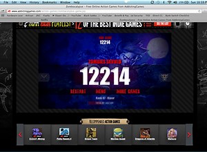 Highest Score In "Zombocalypse"