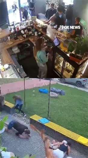 Russian airstrike sends civilians RUNNING FOR THEIR LIVES in Ukraine #shorts #us #news #Ukraine
