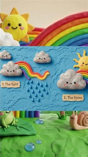 the formation of a rainbow #aivideo #clayanimation #aieducation #shortvideo