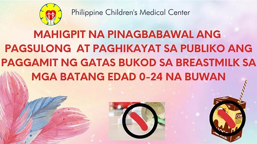 Executive Order 51: The Milk Code | The Philippine Children's Medical Center