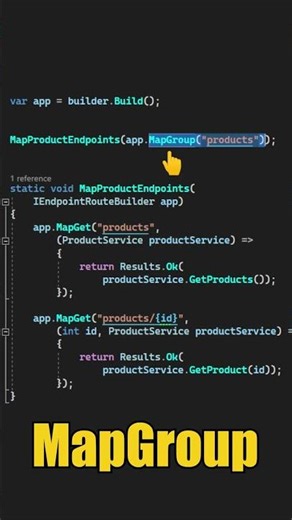 Use MapGroup For Clean Minimal API Routes #shorts