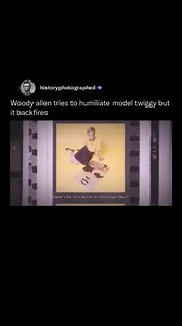 In 1969, Woody Allen tried to poke fun at British supermodel Twiggy during a guest appearance on his talk show The Woody Allen Special. He set up a comedic situation designed to mock her, playing into stereotypes about models being airheaded. However, Twiggy handled herself with intelligence, turning the tables on Allen. | History In Pictures