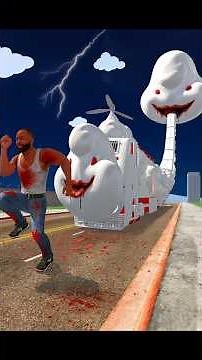 Longest Cloud Train Vs Franklin in Indian Bike Driving 3D #shortsfeed