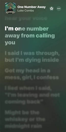 One Number Away - Luke Combs Lyrics Insight