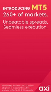 Trade forex, stocks, indices, and cryptos and benefit from seamless access, tighter spreads, and optimised EA trading. Promoted by AxiTrader Ltd. CFDs carry a high risk of investment loss. Not available to AU, NZ, EU & UK residents. | Axi Global | Facebook