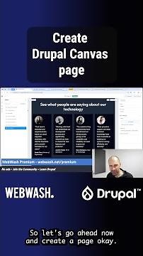 Create Drupal Canvas page