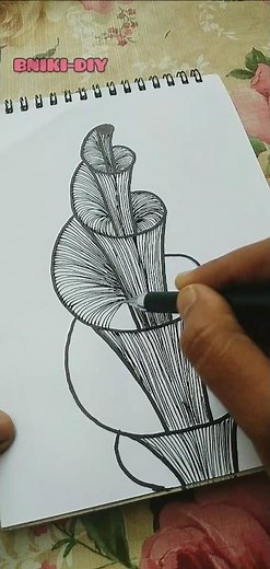 Easy line art idea ✍ #art #lineart #penart #diy #easyart #shorts #artwork