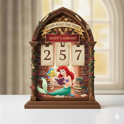 Ariel Reading Tracker, Little Mermaid Book Log, Books Read This Year Sign, Princess Reading Goal Board, Ocean Theme Book Tracker AYAC96 - Etsy