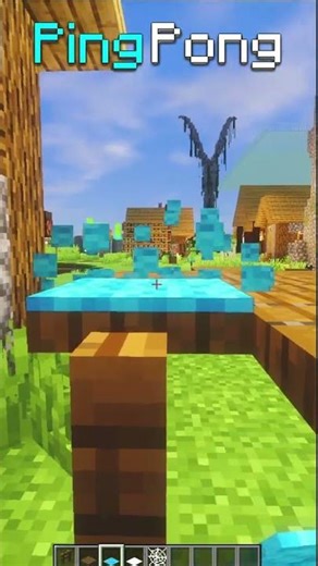 🏓​Make a PING PONG Table in Minecraft!! #shorts #minecraft #buildhacks