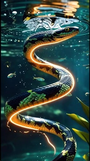 “Electric Python Underwater of amzon forest"#shorts#shortsfeed#snake #wildlife