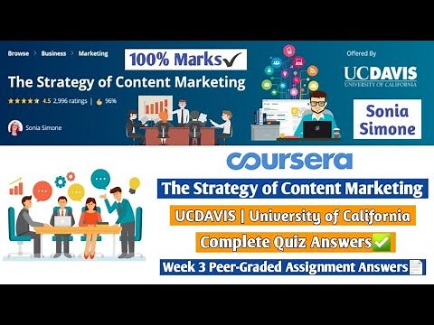 The Strategy of Content Marketing | Coursera | Week 1 to 5 | Complete Quiz Answers + Assignment