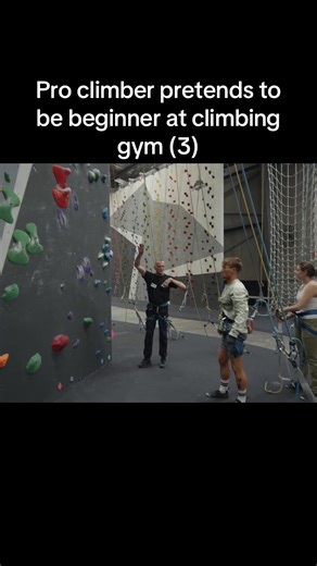 Pro Climber's Hilarious Beginner Prank at Climbing Gym
