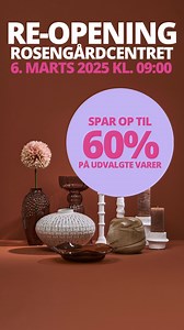 📢 BASIC & MORE GENÅBNER I ROSENGÅRDCENTRET🎉 Vi glæder os til at byde dig velkommen tilbage torsdag den 6. marts kl. 09:00 2025! 🎁 Genåbningstilbud: Eksklusive rabatter - Spar op til 60 % på udvalgte varer i genåbningsweekenden! 📅 Torsdag den 6. marts 2025 📍 Ørbækvej 75, 5220 Odense ⌚ Dørene åbner kl. 09:00 Er du på udkig efter godt design og originale mærkevarer til formidable priser. Så er Basic & More i Rosengårdcentret destinationen. Mere inspiration. Mindre pris. Vi er klar til at hjælp