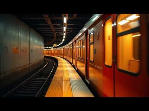 Modern Metro Train Departing Station Sound Effect | City Sounds