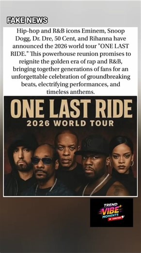 ⚠️ FAKE NEWS ALERT! ⚠️ The tour poster with #50cent #snoopdogg #eminem #rihanna #drdre #shorts