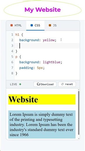 My Website Using HTML CSS #coding #website #htmltutorial